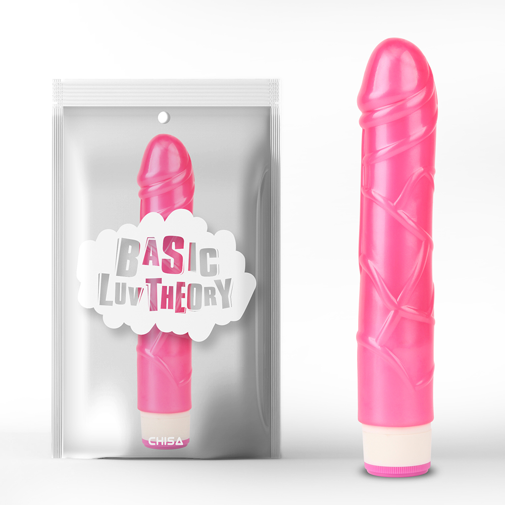 Vibrator realist Basic Pulsator Roz Chisa Novelties 23 cm - vedere frontala