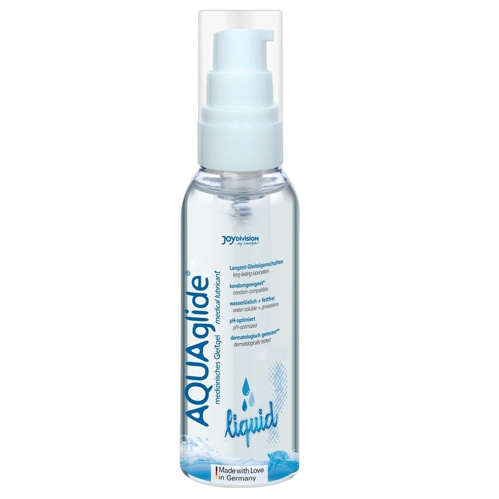 Lubrifiant JoyDivision AQUAglide Liquid 50ml comparatie familie 125ml 250ml consistenta lichida crystal clear