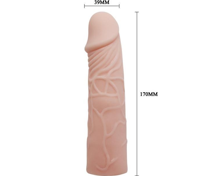 Dimensiunile exterioare ale prelungitorului Baile Big Man: 170 mm lungime, 39 mm diametru