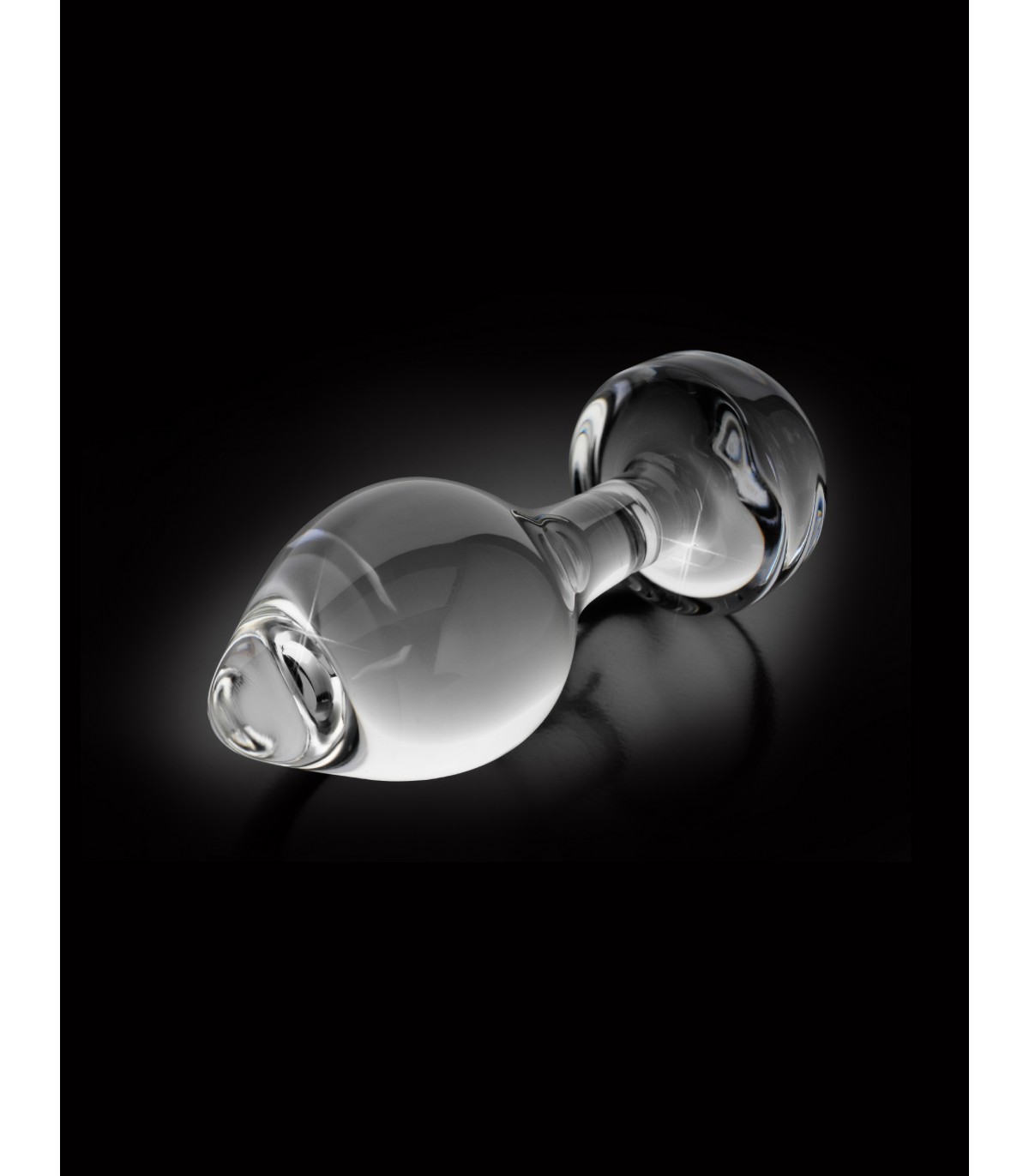 Icicles No 44 dop anal sticla transparent dimensiuni 8 cm stop siguranta
