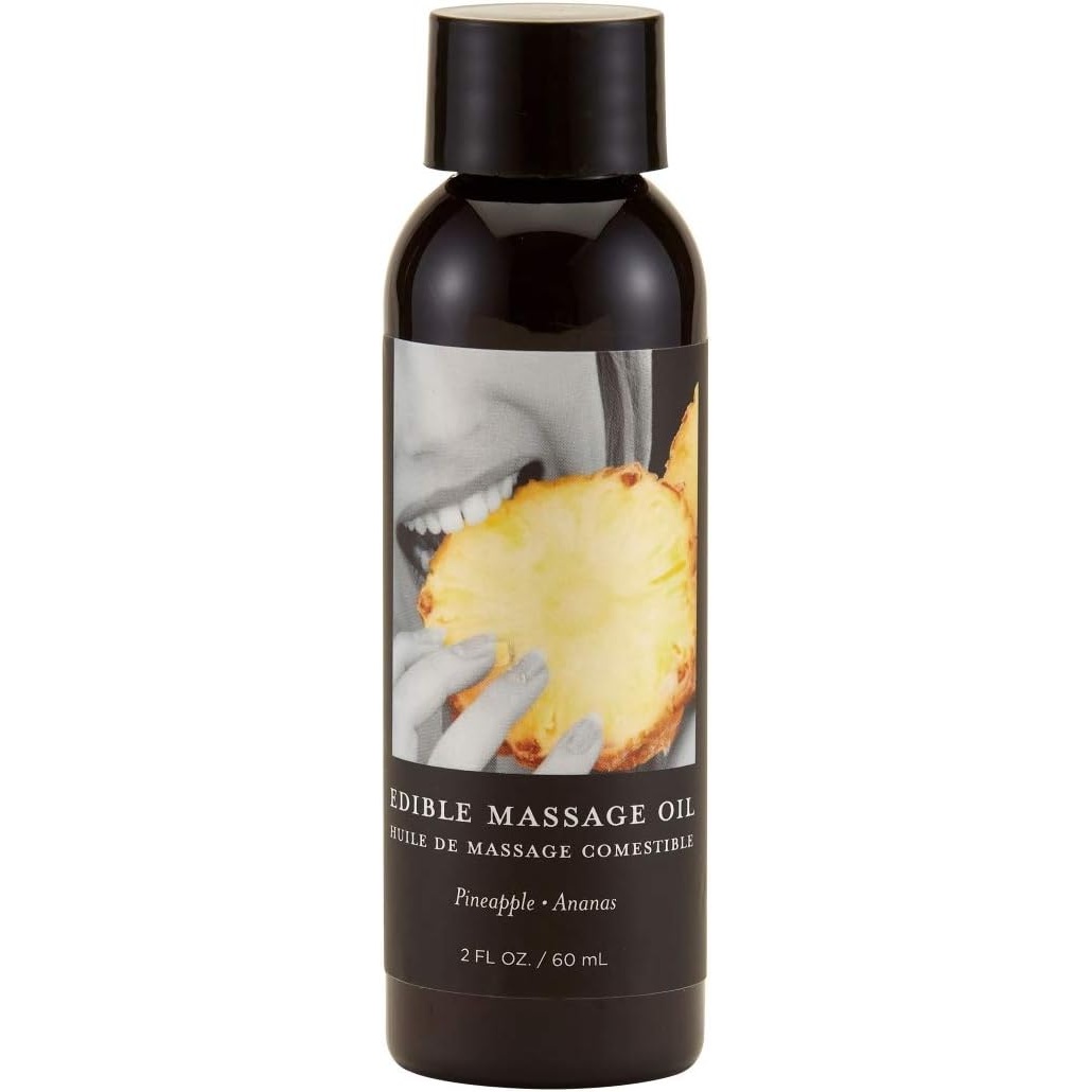 Ulei masaj comestibil Earthly Body Ananas 60ml flacon hemp seed oil formula naturala vegan