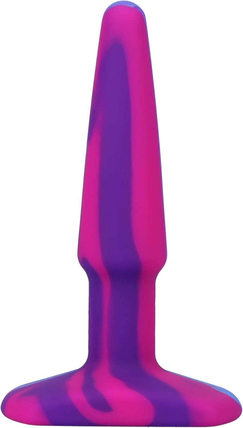 Plug anal Groovy Doc Johnson, model unic in nuante de roz-magenta si violet