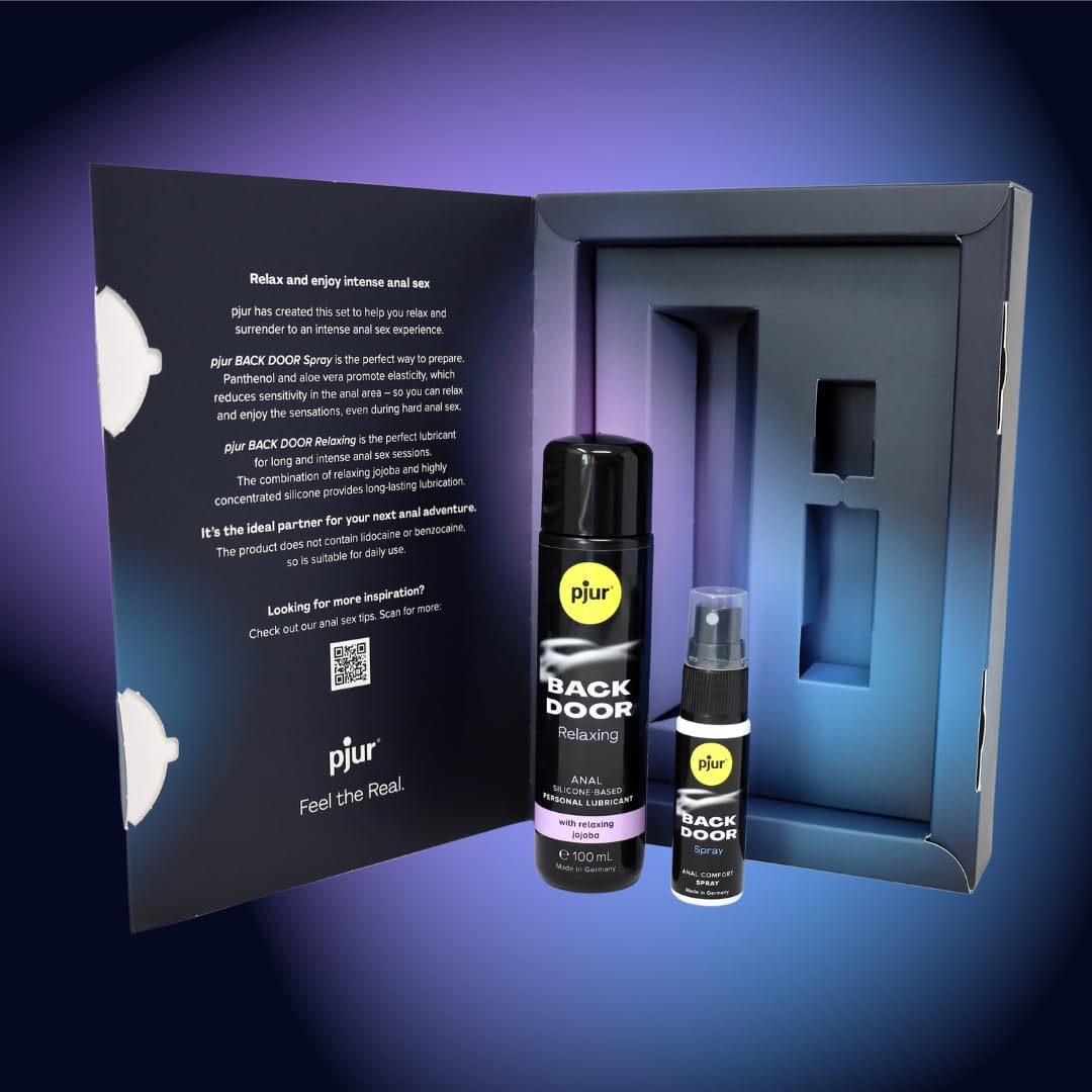 Pjur Back Door Value Pack avantaje combinatie spray lubrifiant jojoba silicon lunga durata latex Germania 60 tari