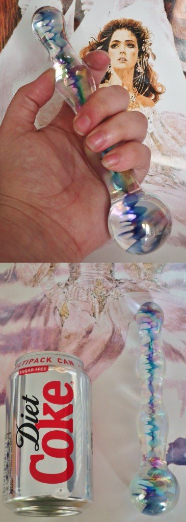Icicles No 8 dildo sticla albastru dimensiuni 17.8 cm insertabila 14.5 cm tabel marimi