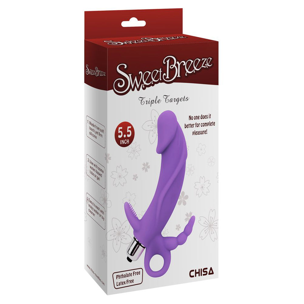 Vibrator Sweet Breeze Violet Chisa Novelties - material silicon fara ftalati rezistent la apa