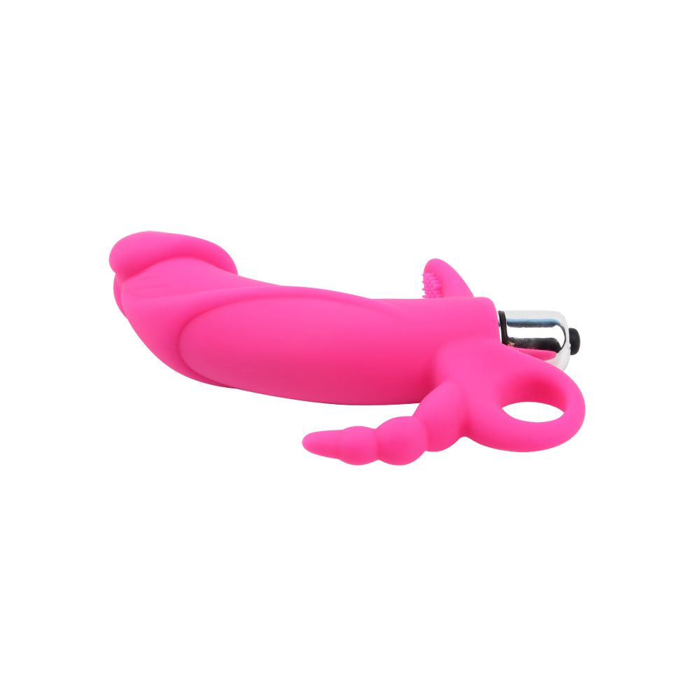 Vibrator triplu Sweet Breeze Roz - specificatii dimensiuni 14,7 cm diametru 3,7 cm