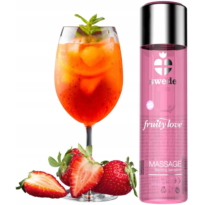 Ulei masaj Swede Warming Massage Capsuni 60ml - flacon principal
