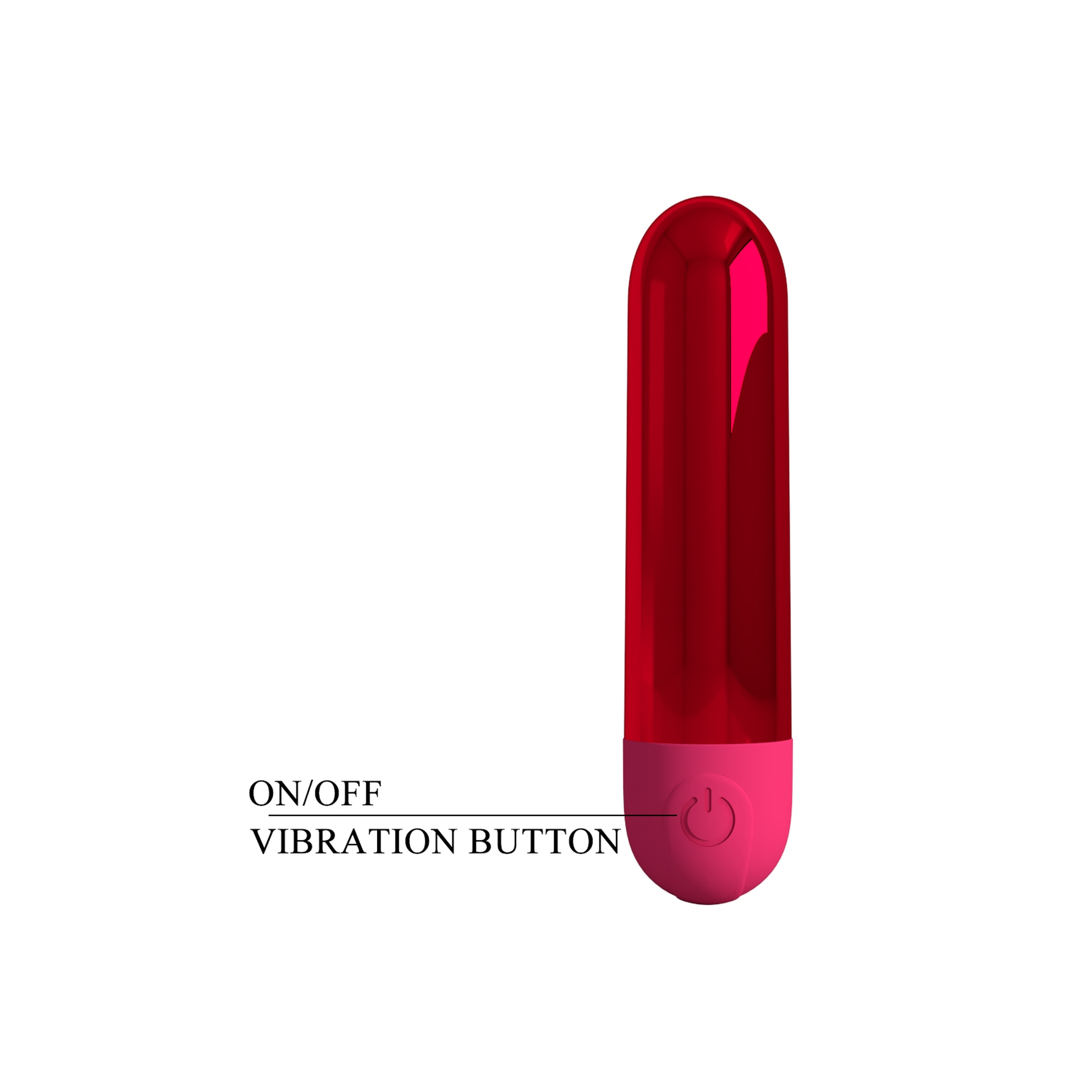 Mini vibrator Kiwi Pretty Love Rosu Metalizat - 10 moduri vibratie reincarcare USB rezistent la apa