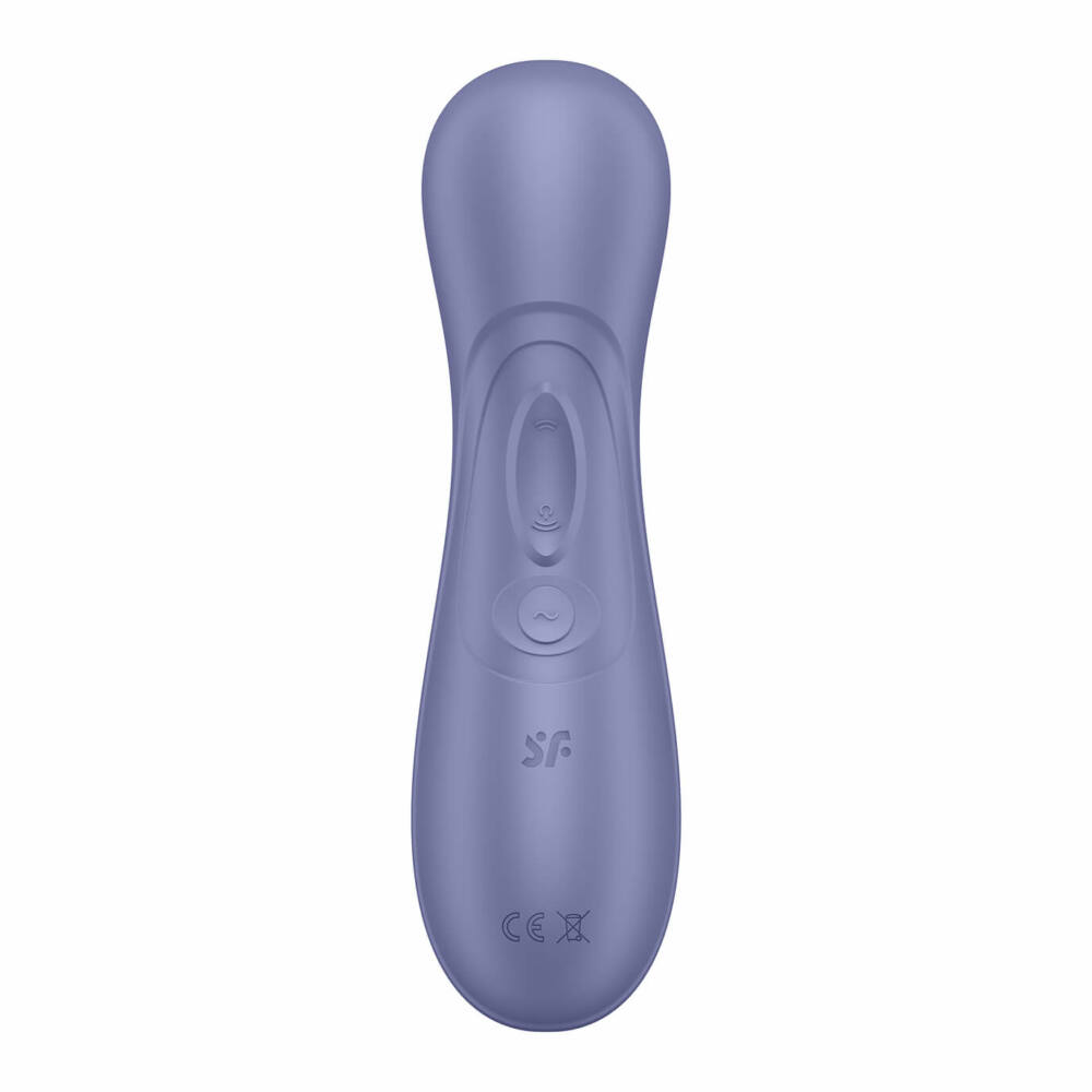 Tastele de control ale Satisfyer Pro 2 Gen 3 lila, cu simboluri pentru intensitate si programe
