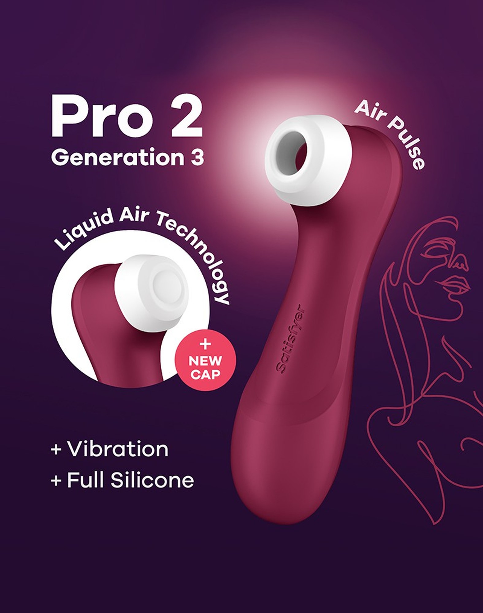 Cele doua capace interschimbabile ale Satisfyer Pro 2 Gen 3: capacul clasic si capacul Liquid Air