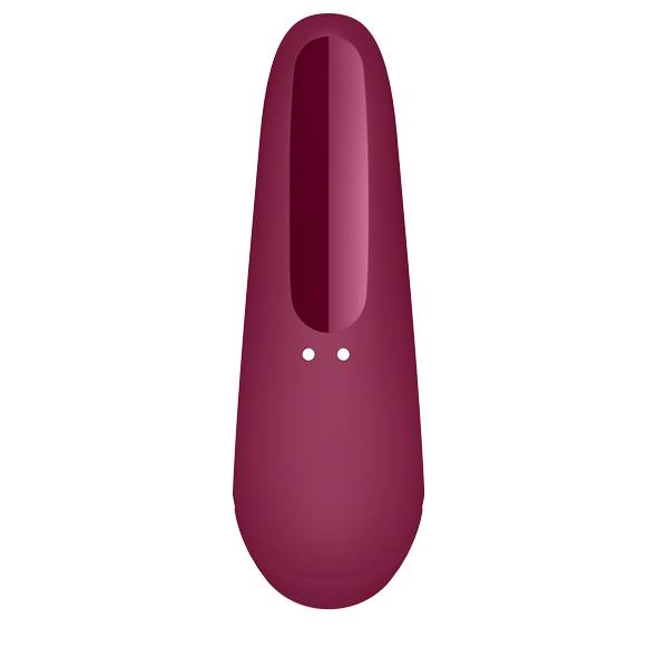 Satisfyer Curvy 1+ vedere din spate cu pini de incarcare magnetica USB