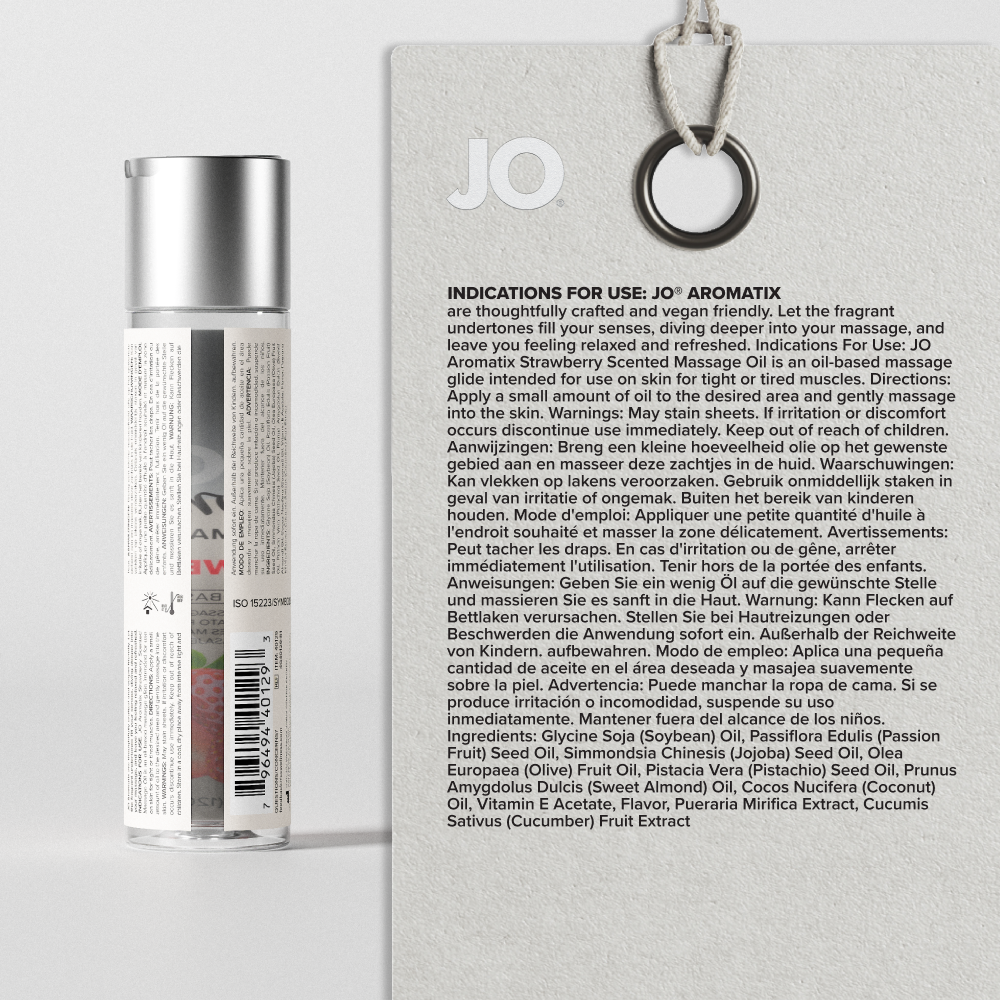 JO Aromatix Capsuni ingrediente ulei soia cocos masline jojoba Vitamina E