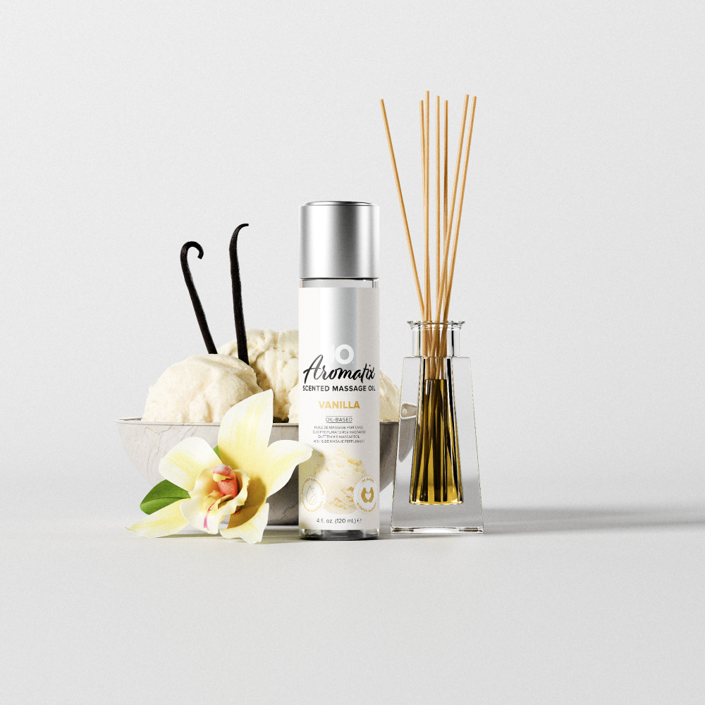 Ulei masaj erotic System JO Aromatix Vanilie 120ml sarulabil vegan