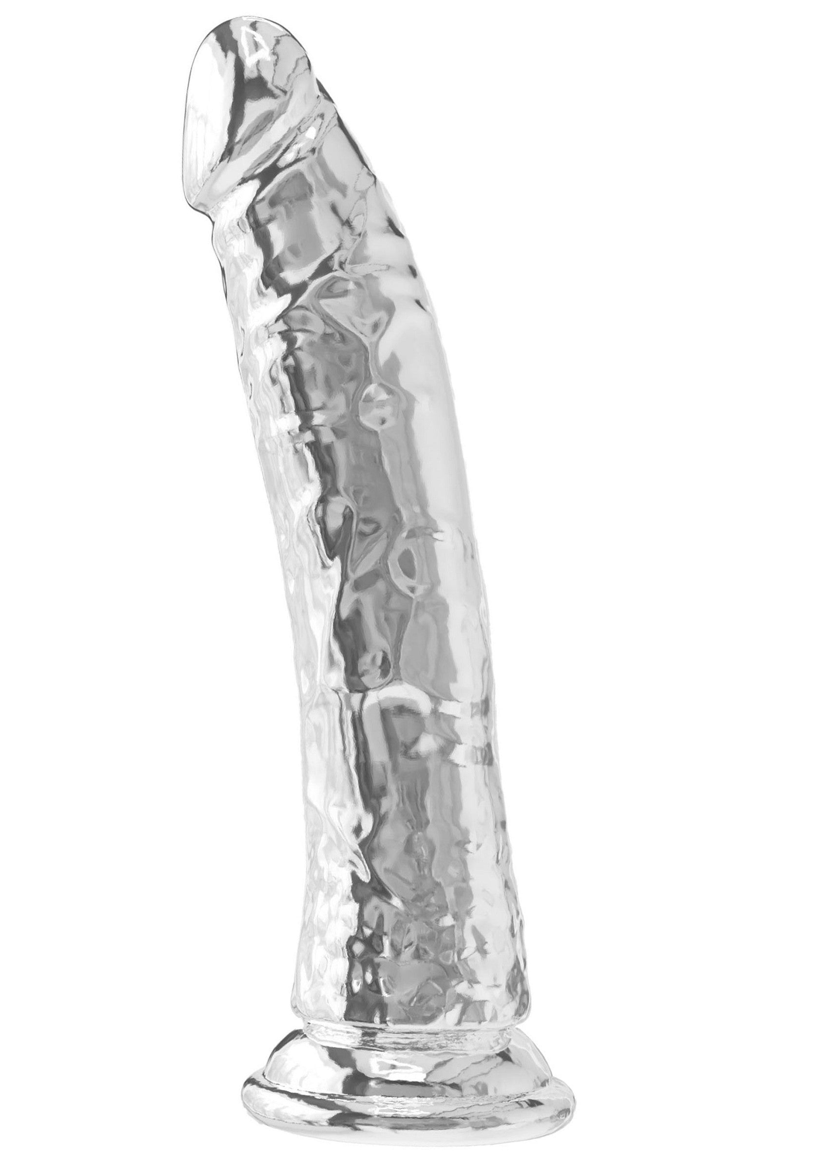 Dildo ToyJoy Clear Dong TPE 24 cm Transparent - vedere frontala