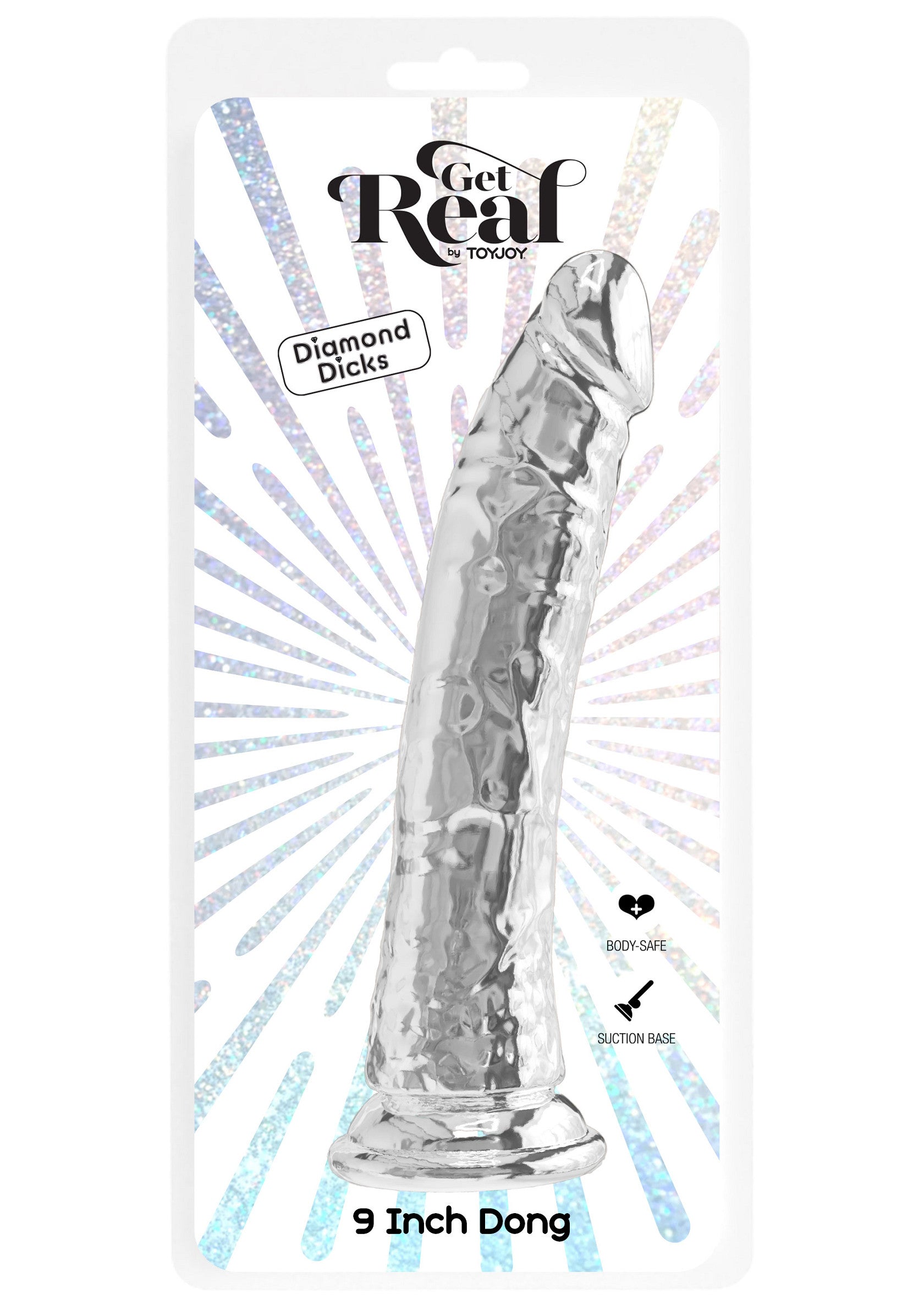 ToyJoy Clear Dong TPE 24 cm - dimensiuni