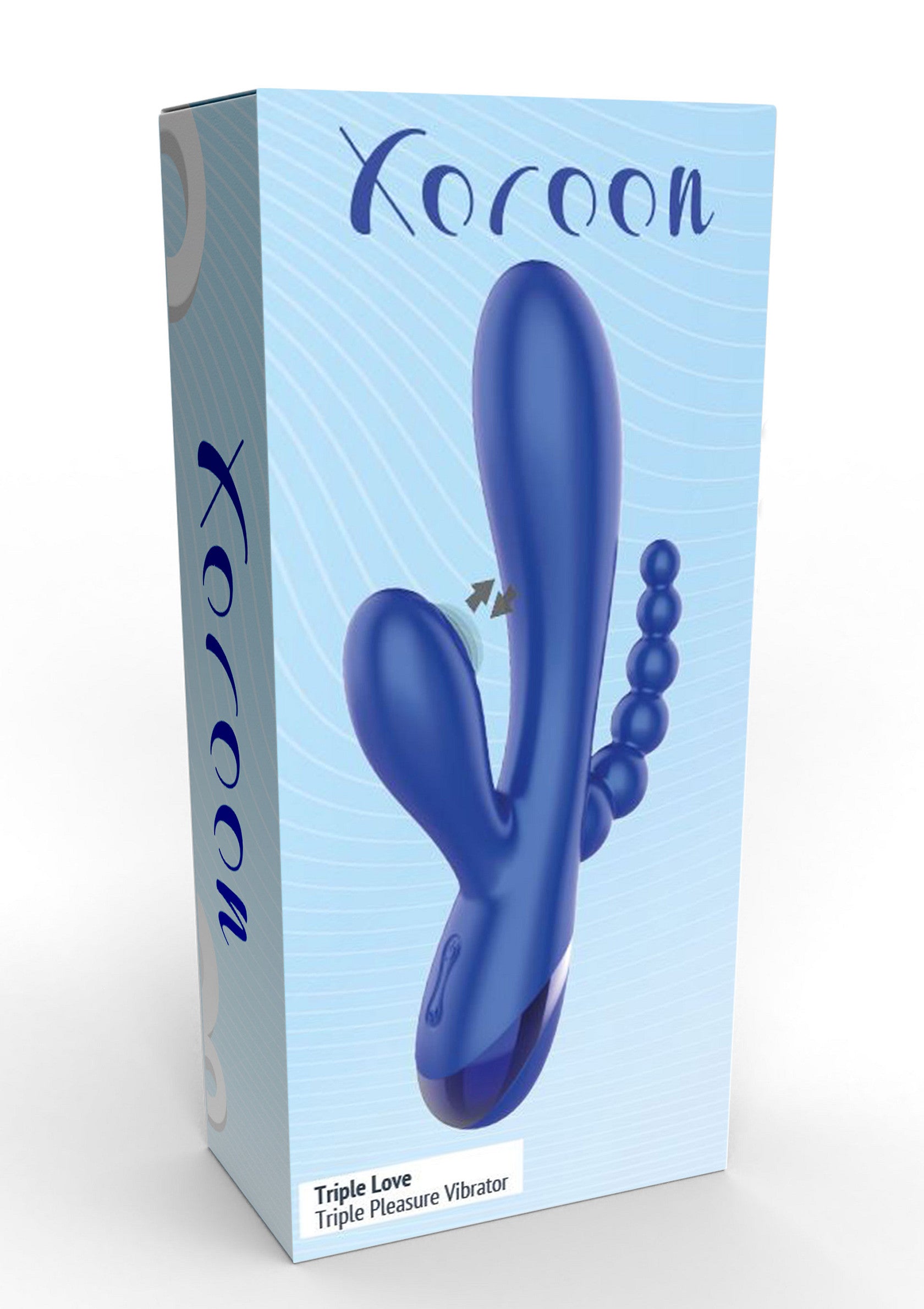 Vibrator Triple Xocoon Triple Love Vibrator Albastru - ambalaj original