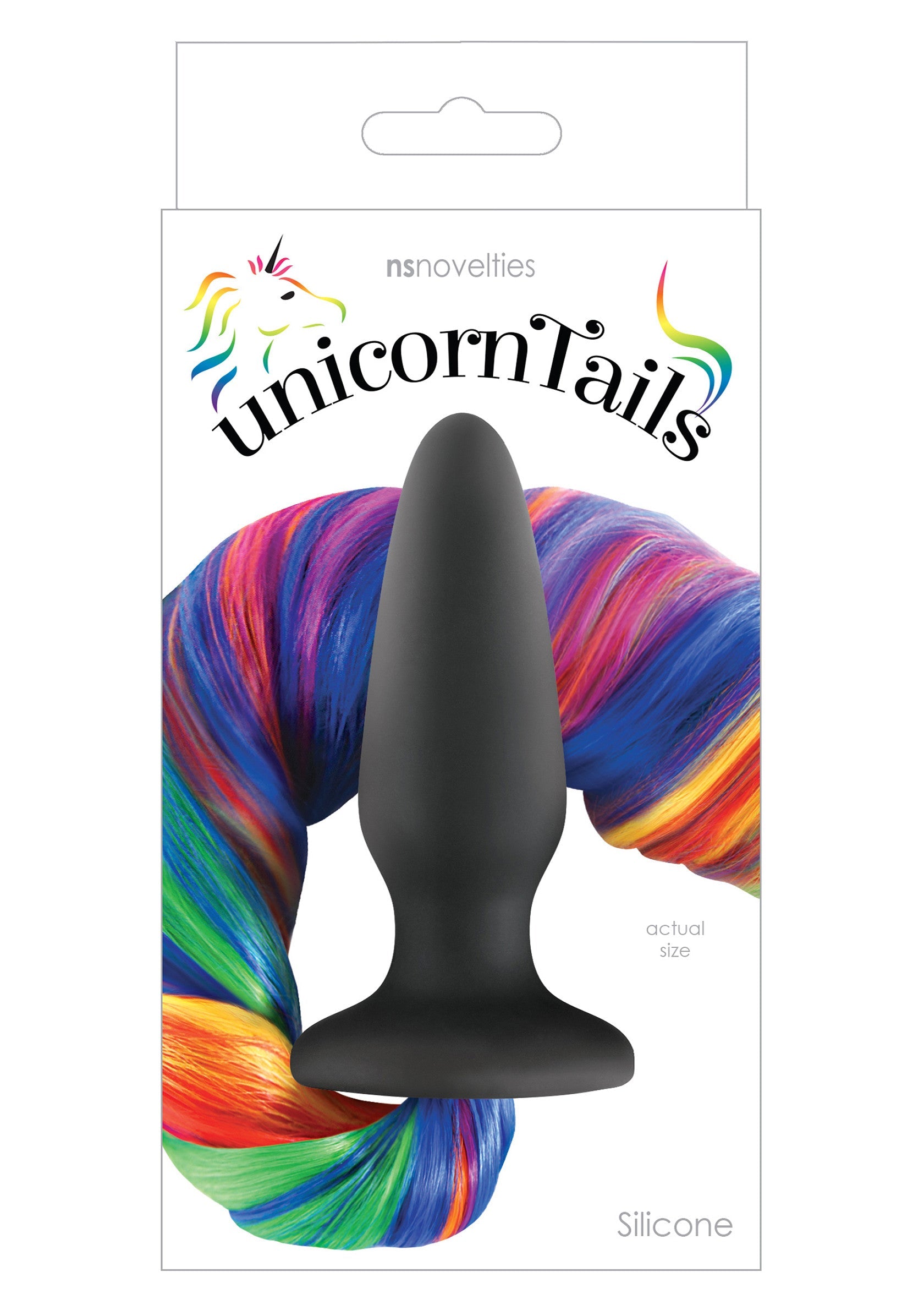 Plug anal Unicorn Tails, detaliu baza si prindere coada