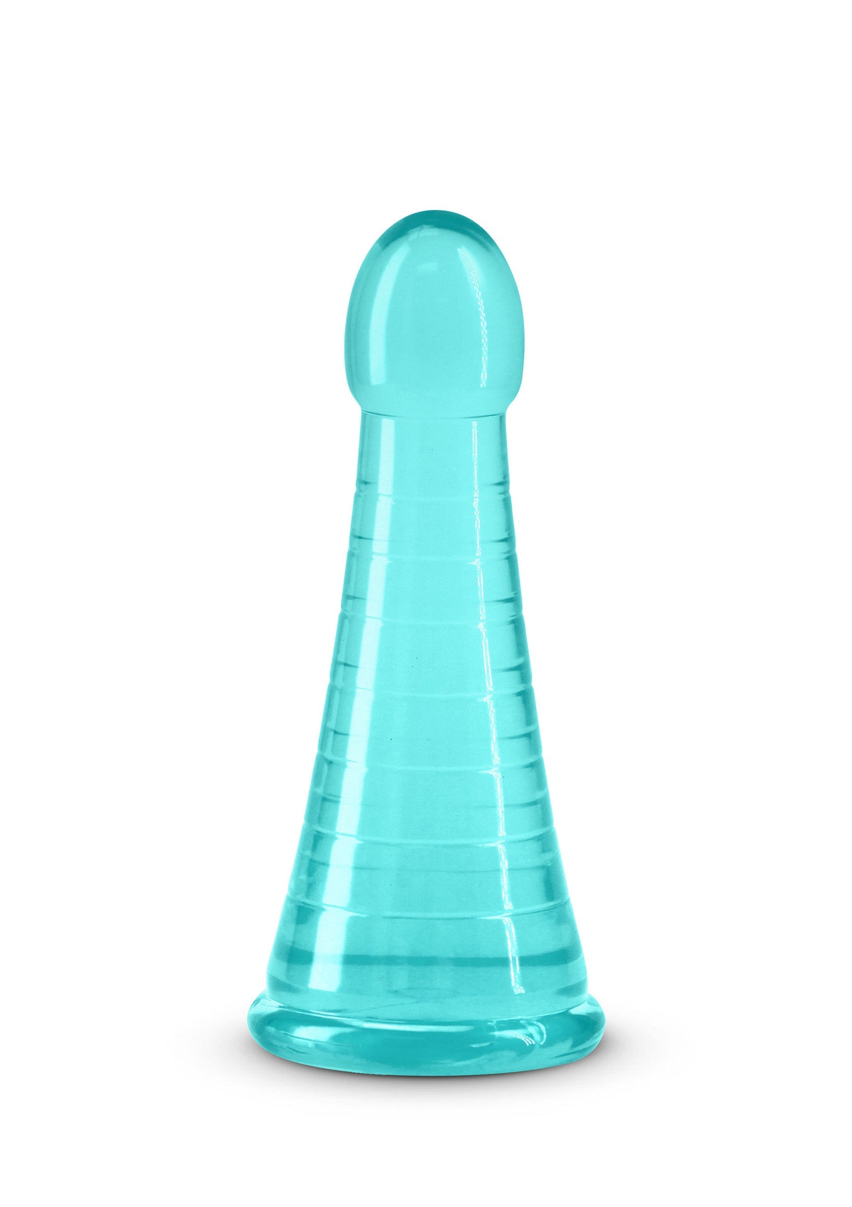 Dildo NS Novelties Fantasia Phoenix verde, forma conica cu inele texturate si baza ovala