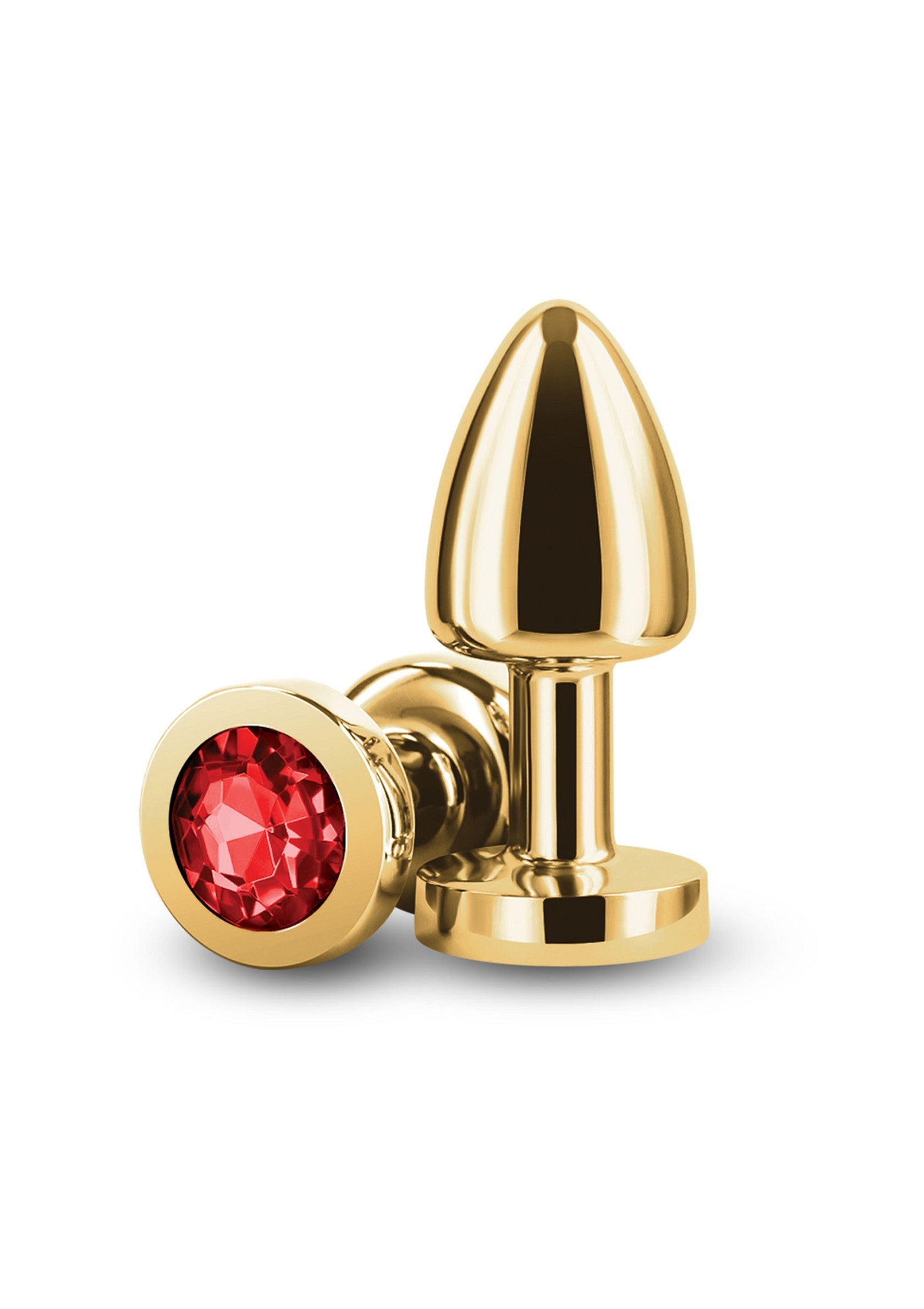 Plug anal NS Novelties Rear Assets Petite, auriu, cu cristal fatetat la baza