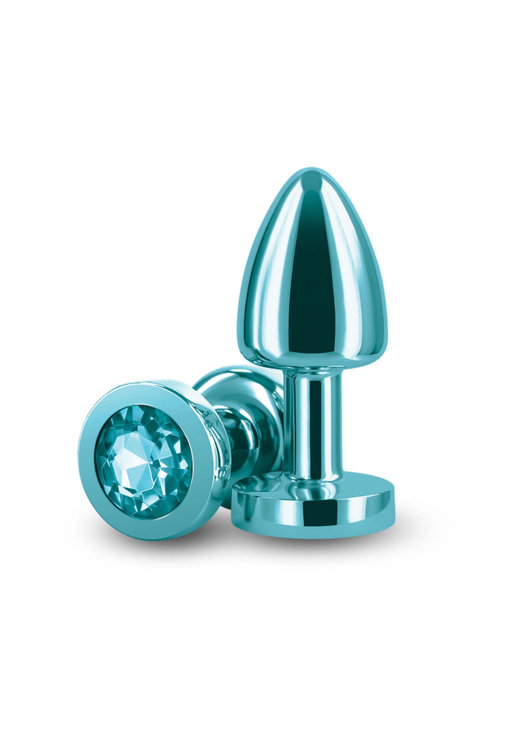 Plug anal NS Novelties Rear Assets Petite, verde, cu cristal fatetat la baza