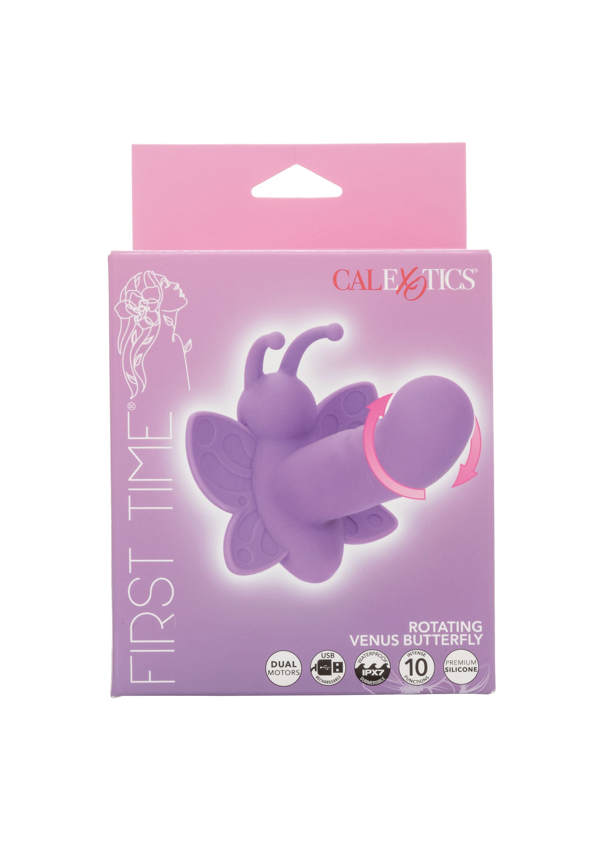 Stimulator Venus Butterfly mov, detaliu antene si aripi texturate