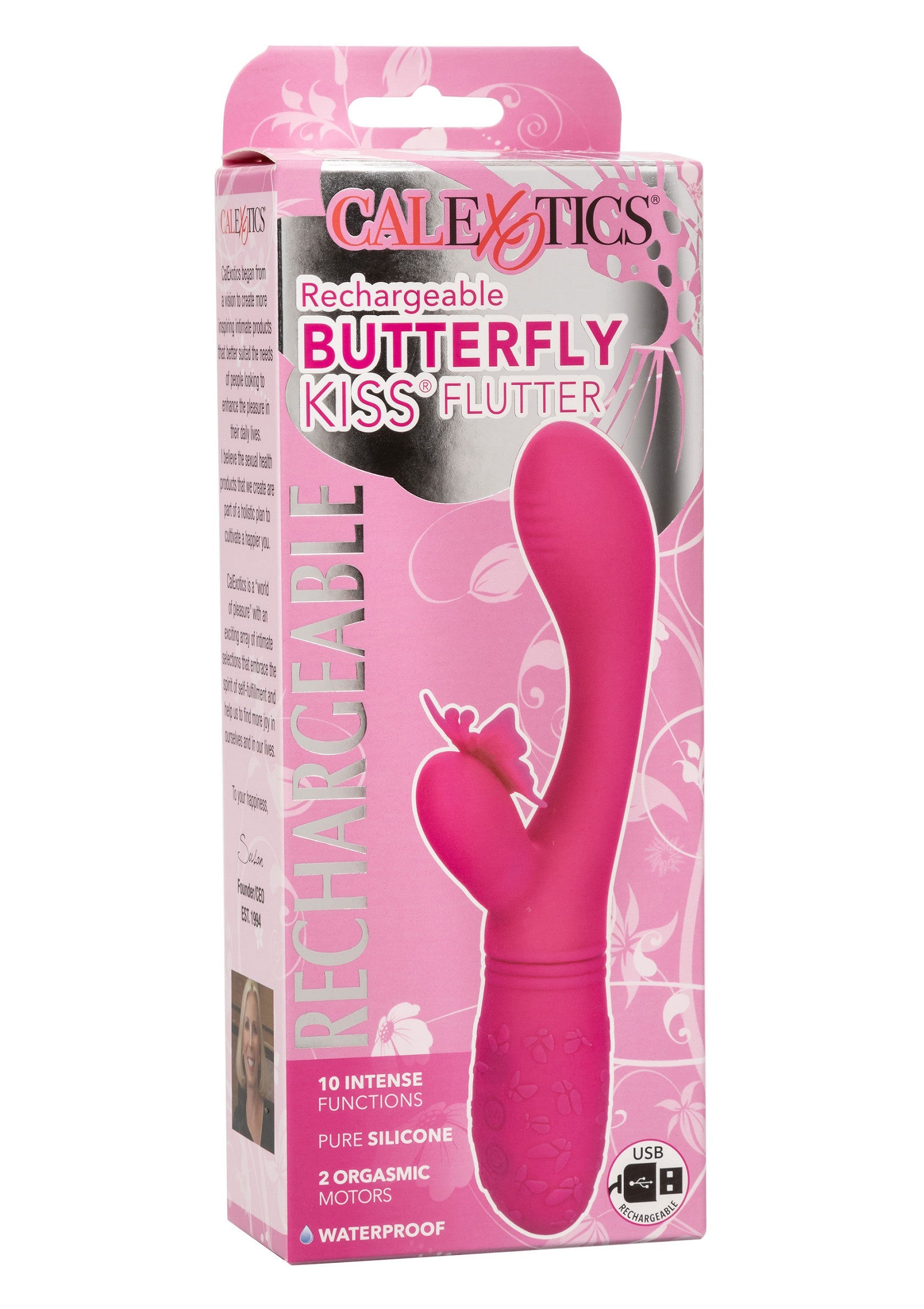 CalExotics Butterfly Kiss Flutter Roz - aripile fluture
