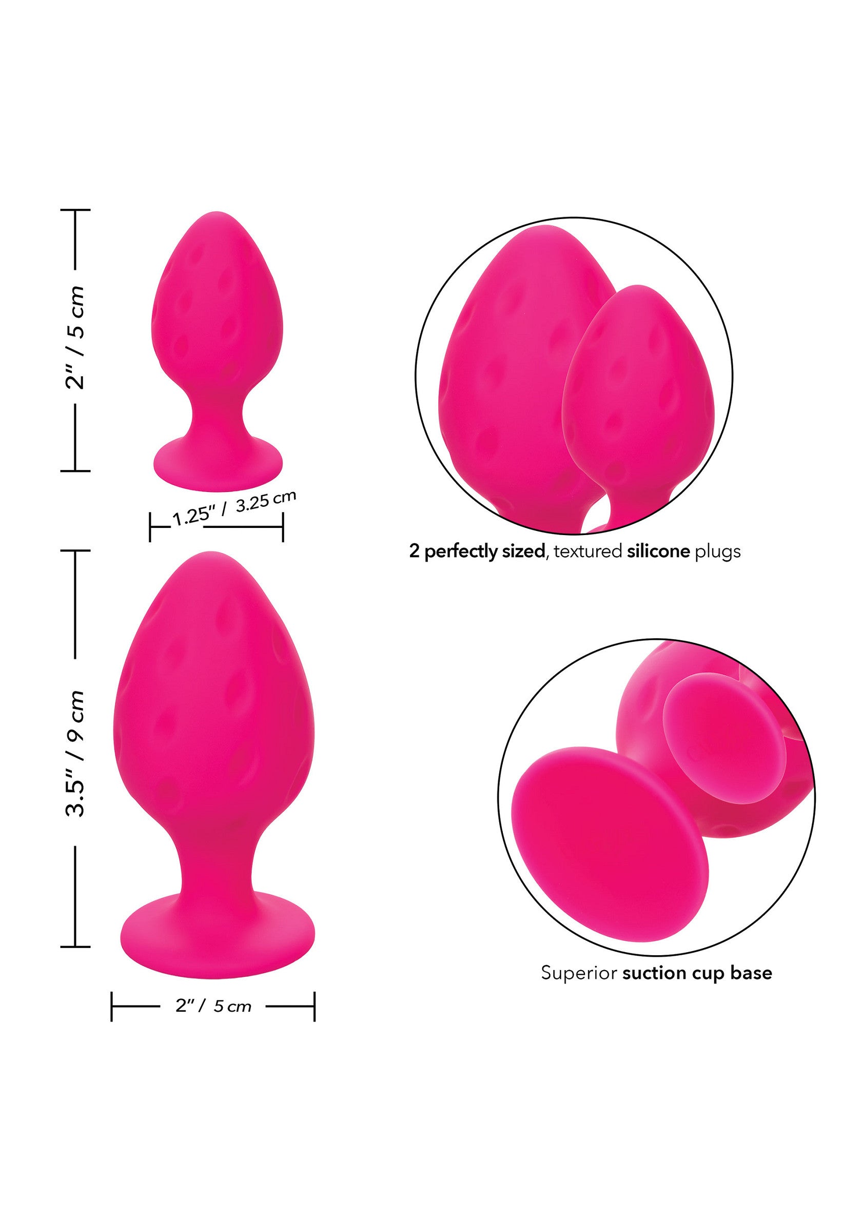 CalExotics Cheeky Buttplug Roz - baza de siguranta