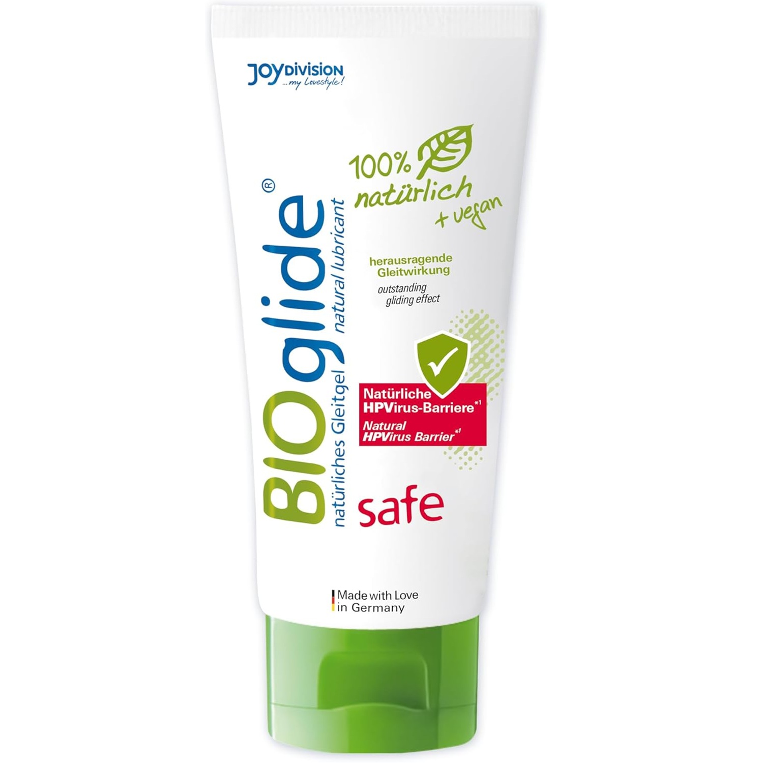 BIOglide Safe JoyDivision 100ml lubrifiant natural vegan BDiH certificat carrageenan Germania