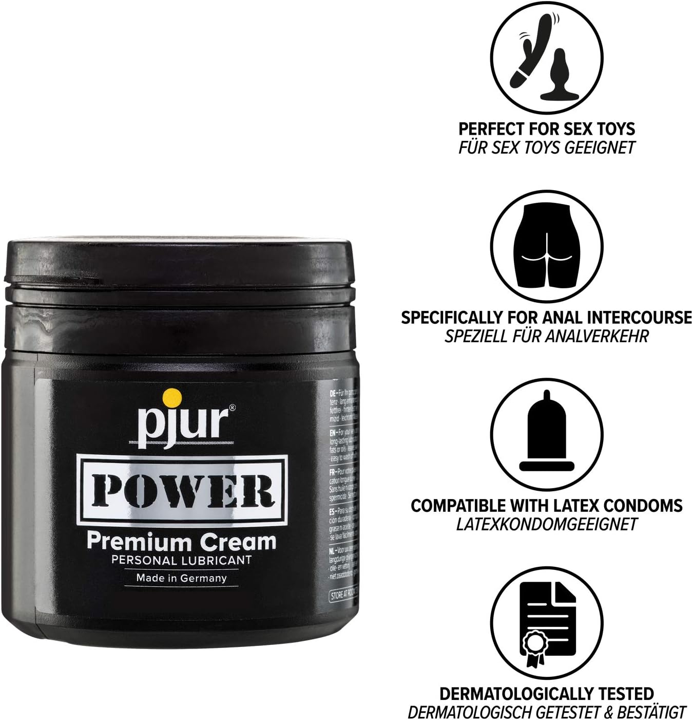 Pjur Power Premium Cream 500ml format economic 3x mai mult fisting dildo-uri jucarii mari raport calitate pret maxim