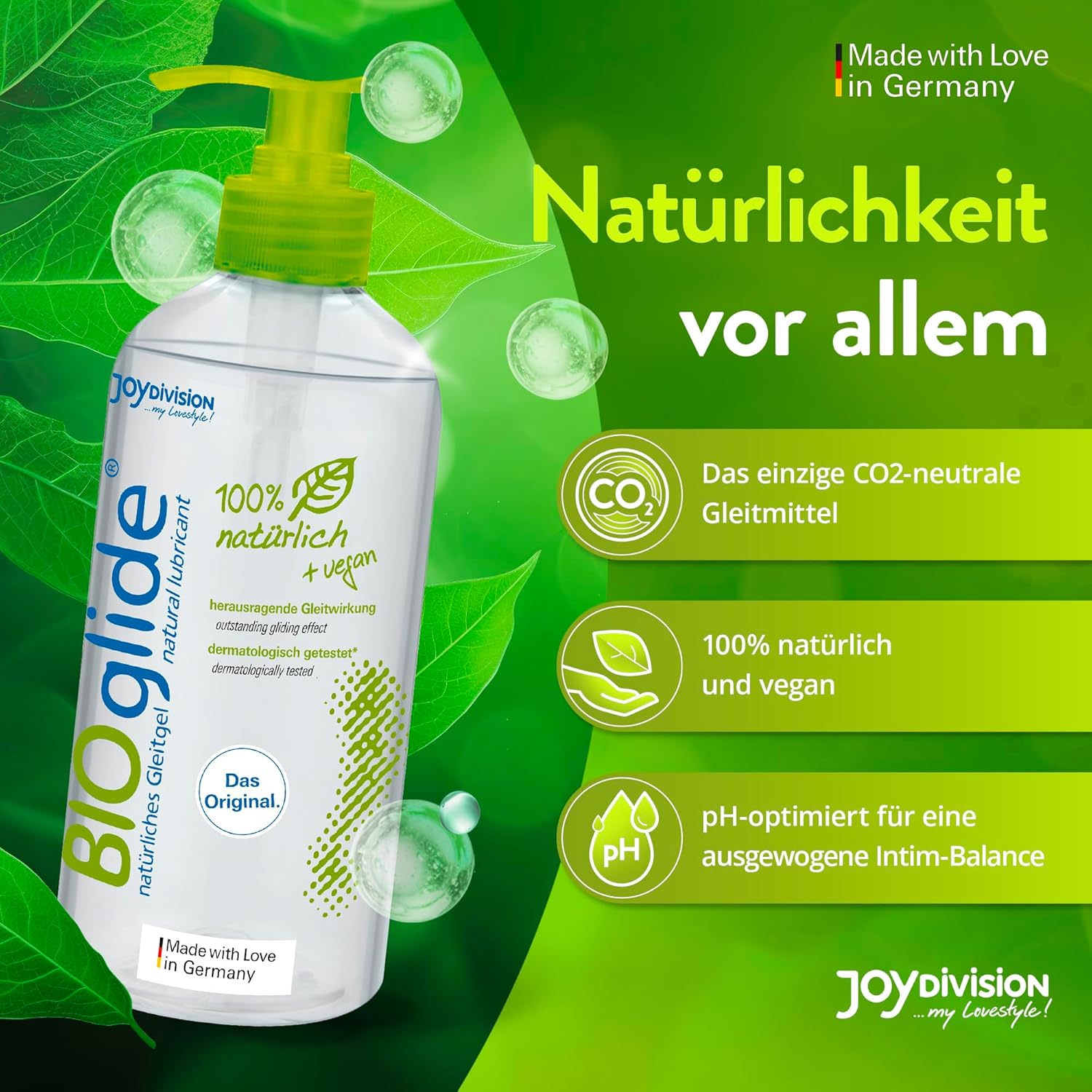 BIOglide 500ml pompa JoyDivision naturalitate Natürlichkeit cel mai eco lubrifiant premium utilizare frecventa