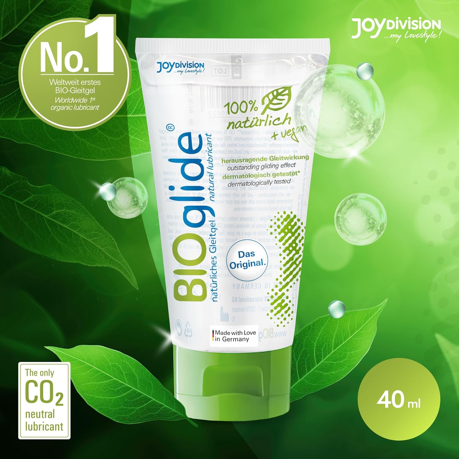 BIOglide 40ml JoyDivision tub Originalul lubrifiant natural efect alunecare remarcabil dermatologic testat
