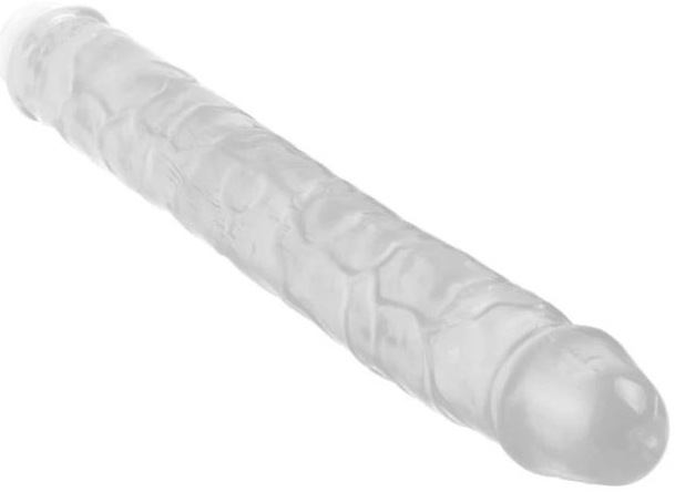Dildo dublu VSCNOVELTY transparent doua capete lungime insertabila 25cm