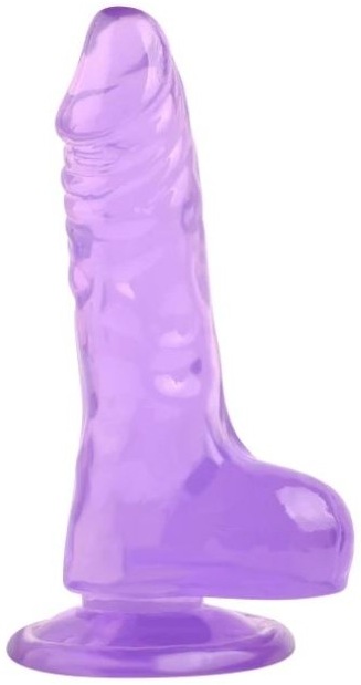 Mini dildo VSCNOVELTY Crystal Jellies violet gland pronuntat vene realiste