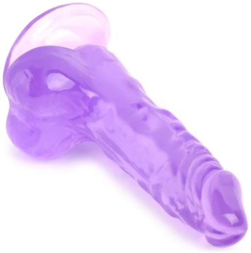 Mini dildo VSCNOVELTY Crystal Jellies violet ventuza baza harness compatibil