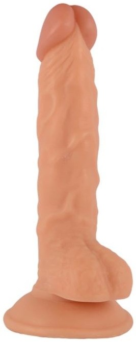 Dildo realistic Mr Rude 17,8 cm, culoare naturala (flesh), baza ventuza