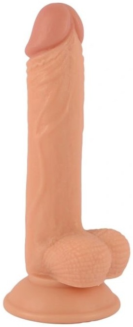Dildo realistic Mr Rude 20 cm, culoare naturala (flesh), baza ventuza