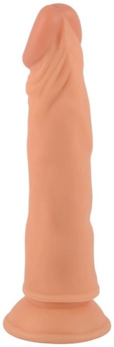 Dildo realistic Mr Rude 22,6 cm, culoare naturala (flesh), baza ventuza
