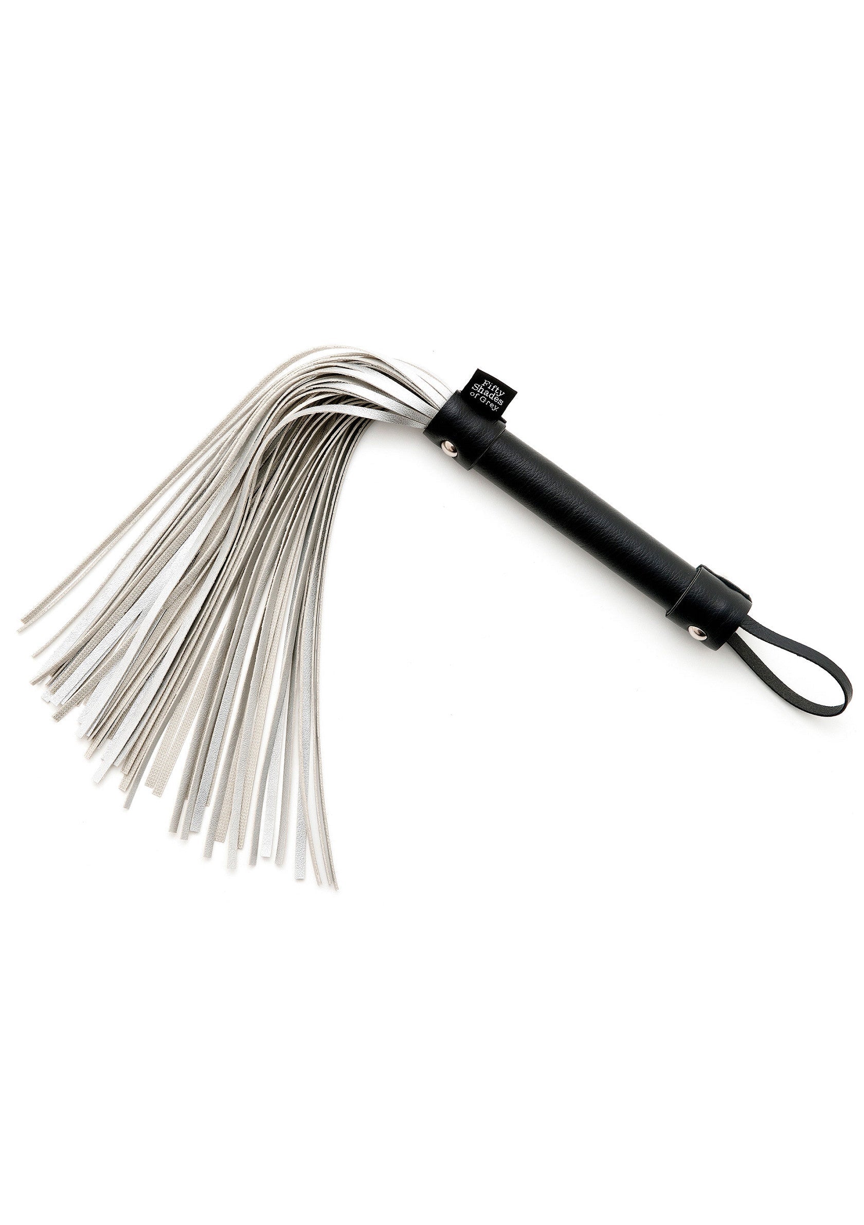 Bici Franjuri Fifty Shades of Grey Please Sir Flogger Argintiu - piele ecologica 38cm