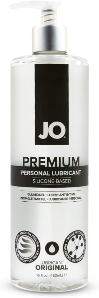 Lubrifiant siliconic JO Premium Original 480ml flacon Dimethicone Dimethiconol formula 2 ingrediente System JO SUA
