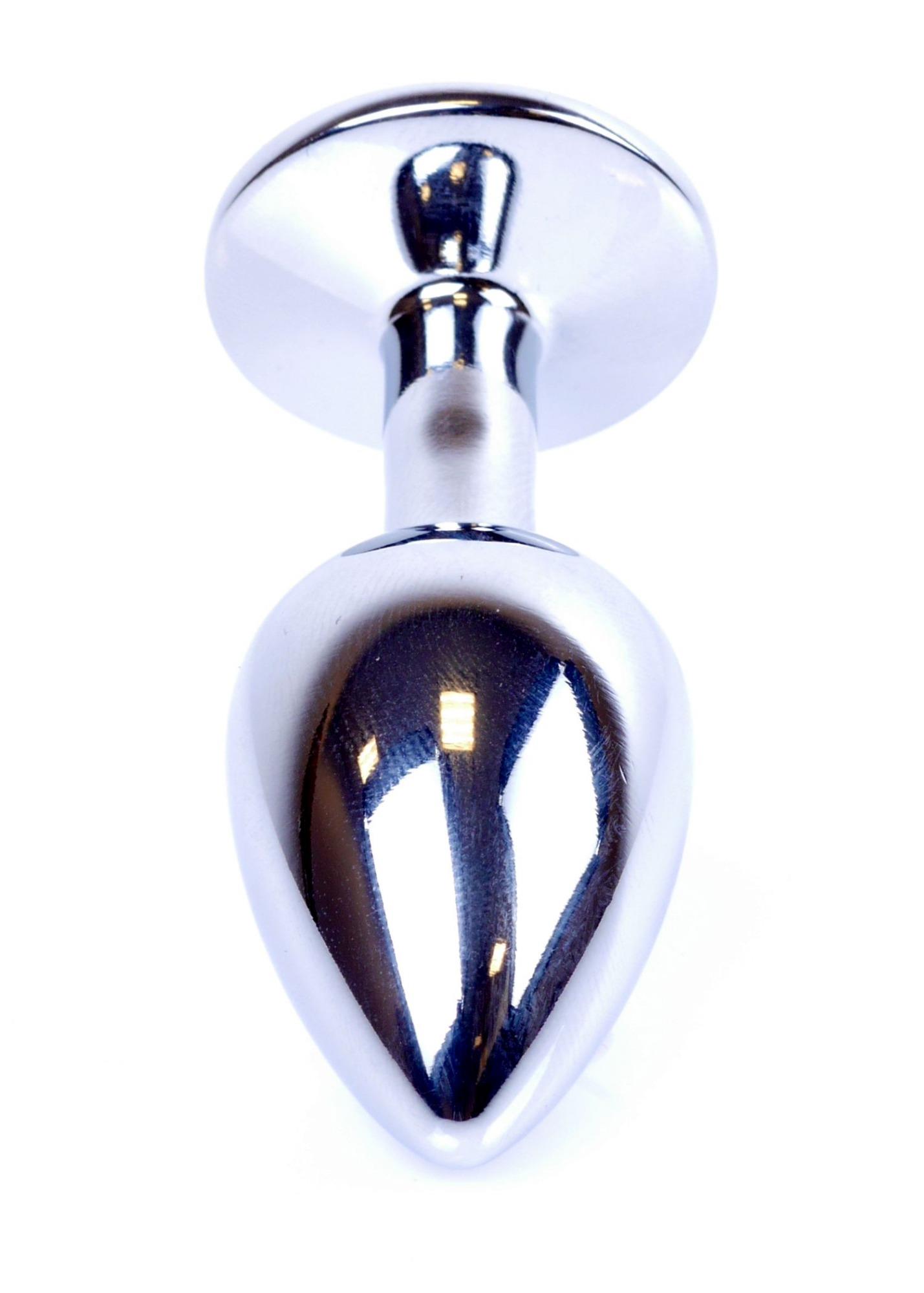 Forma conica progresiva a plugului anal Jewellery, cu gat ingust si baza rotunda