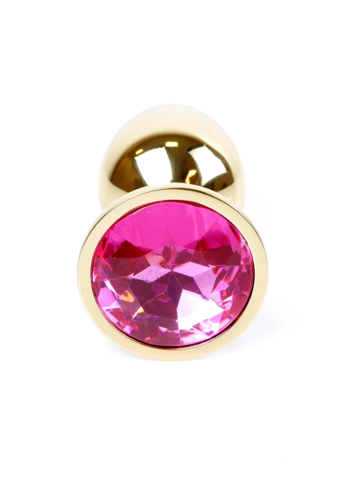 Plug Metalic Jewellery Gold Pink - imagine 1