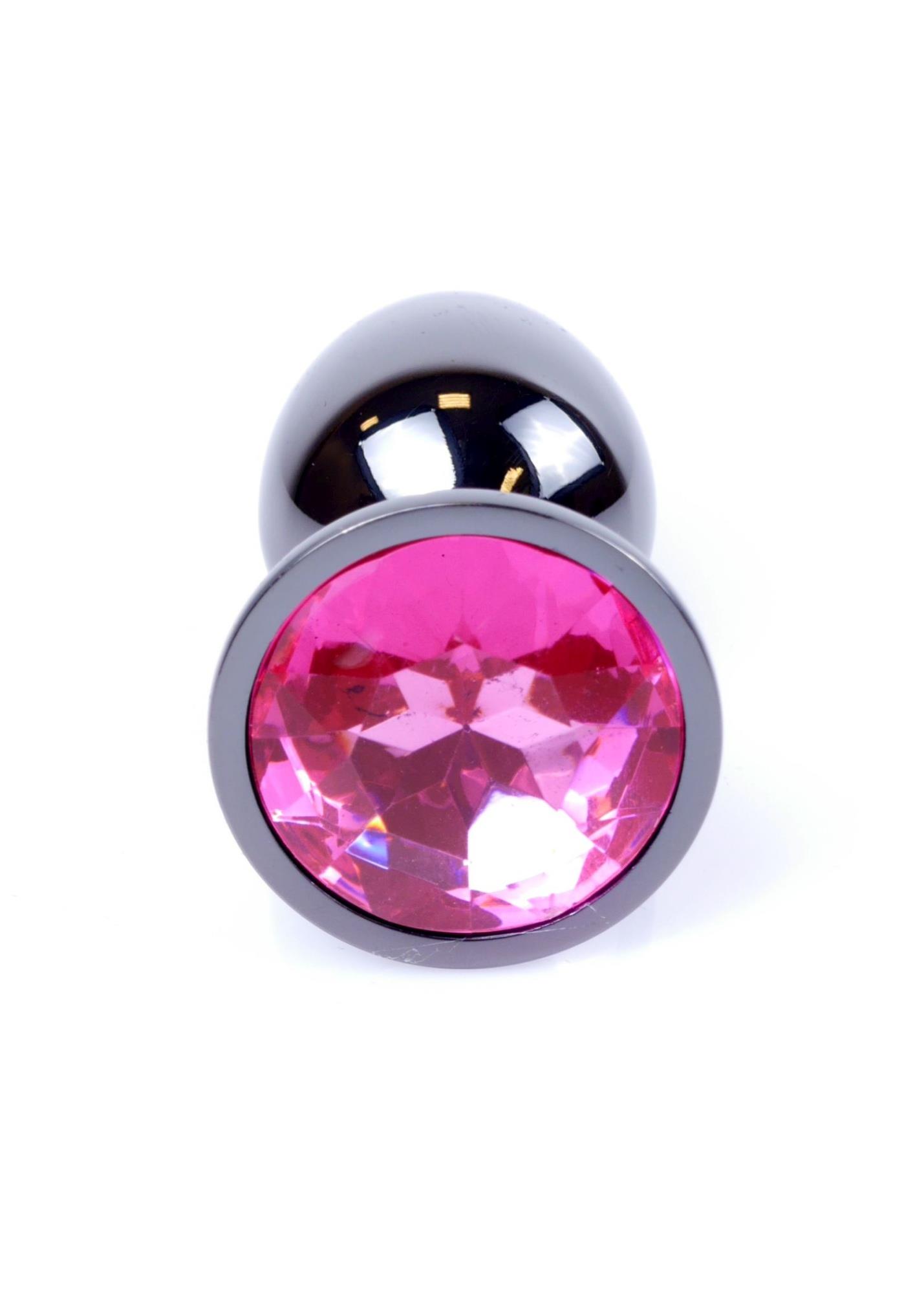 Plug Metalic Jewellery Dark Silver Pink - imagine 1