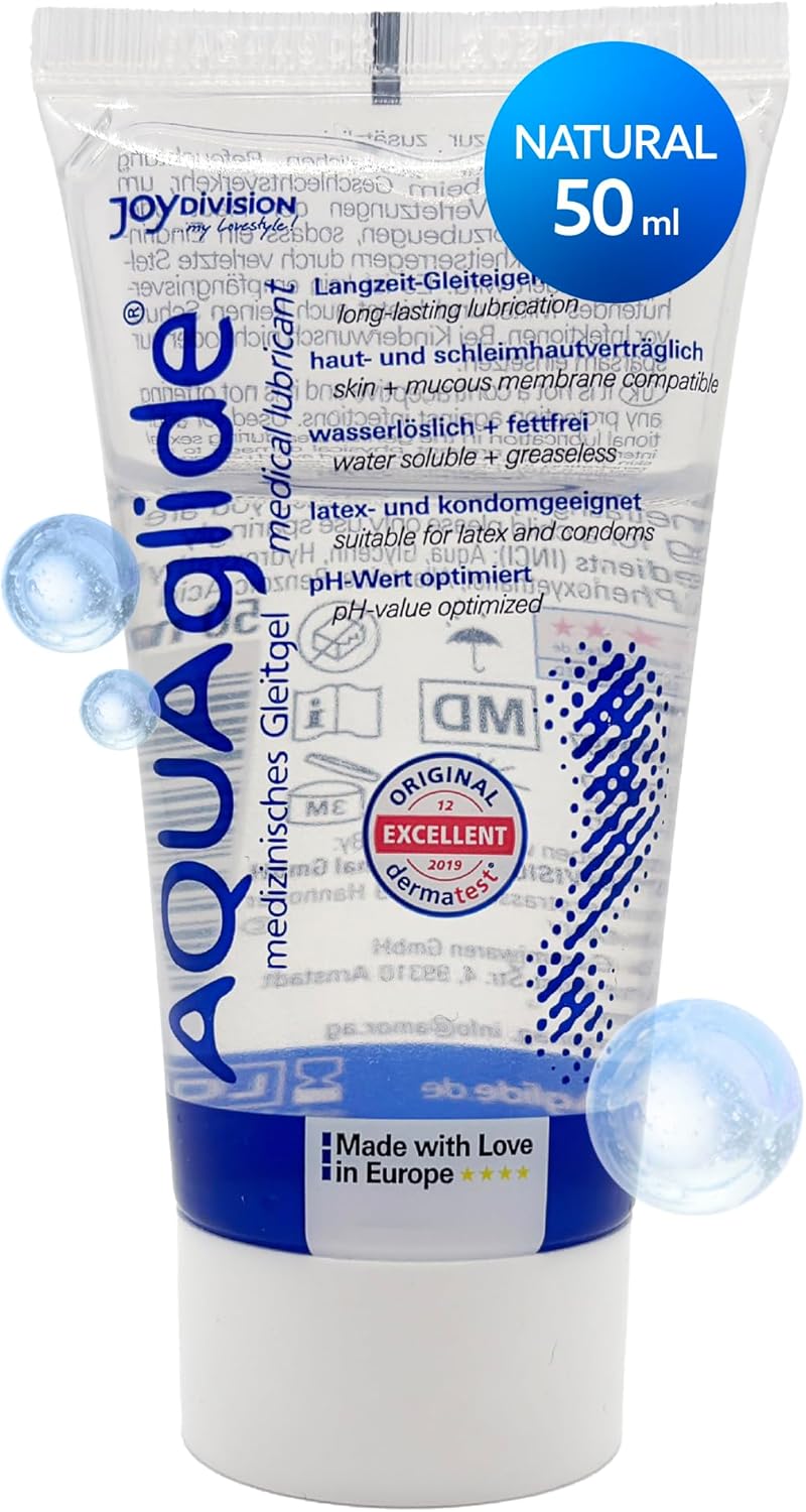 Lubrifiant JoyDivision AQUAglide Original 50ml flacon formula medicala food grade pH neutru vegan Germania EAN 4028403117022