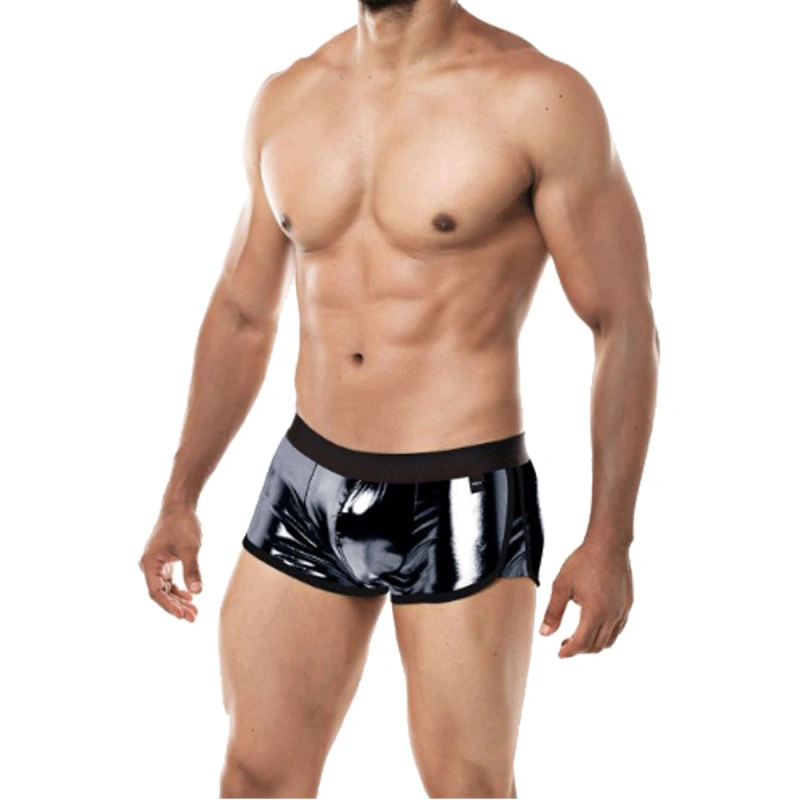 Boxer Trunk Athletic Provocative Black Skai Metalic Cut4Men marime S