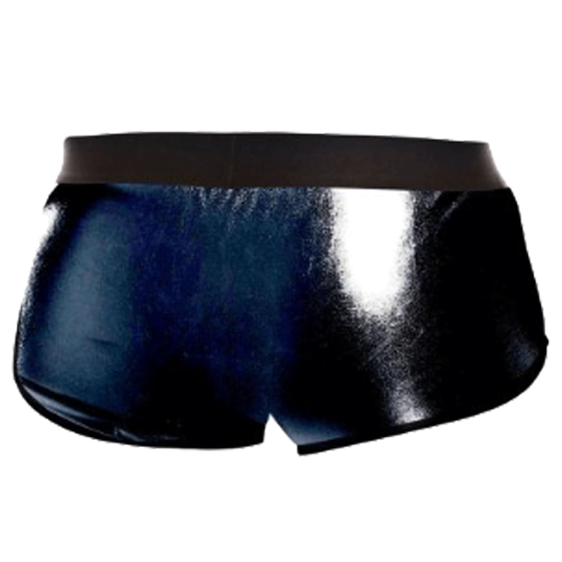 Athletic boxer provocative negru metalic vedere spate