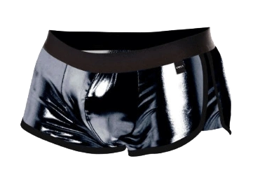 Boxer negru skai metalic Cut4Men C4M06 detaliu material marime S