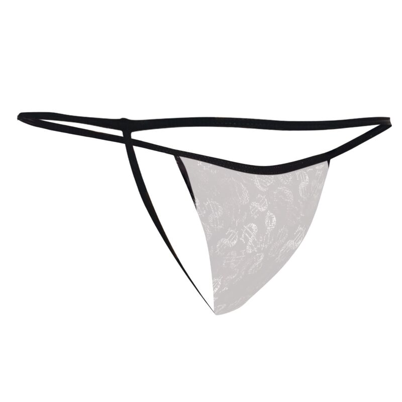 Cut4Men G-string vedere spate negru lucios lenjerie barbati