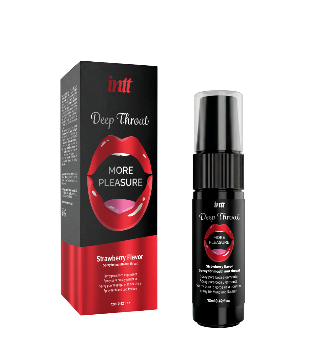 Spray sex oral INTT Deep Throat aroma capsuni 12ml relaxare gat felatie adanca