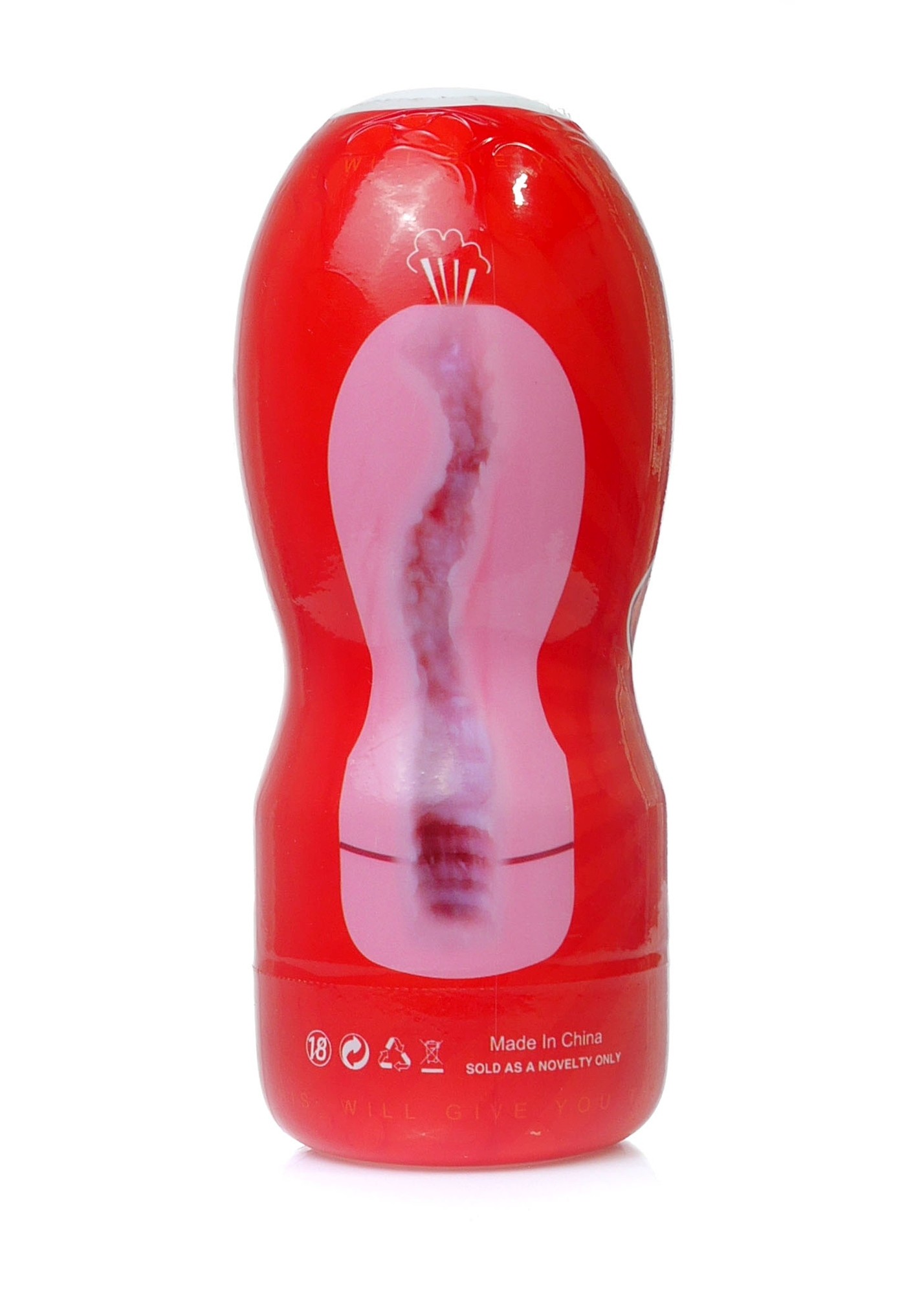 Masturbator Manga B-Series, eticheta ambalaj cu fereastra transparenta si textura interna vizibila