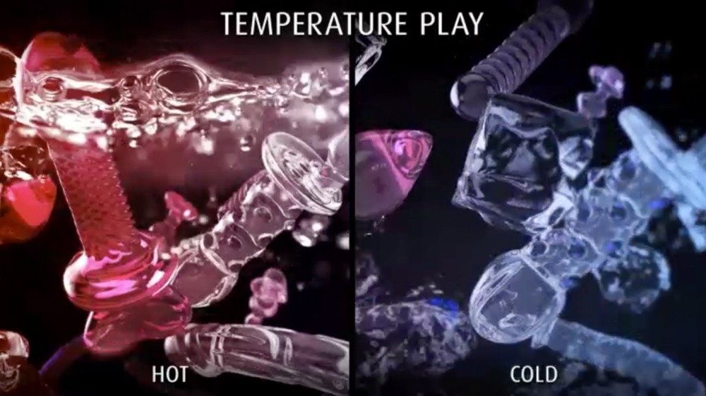 Icicles No 48 dop anal sticla roz margele detaliu sfera stimulatoare